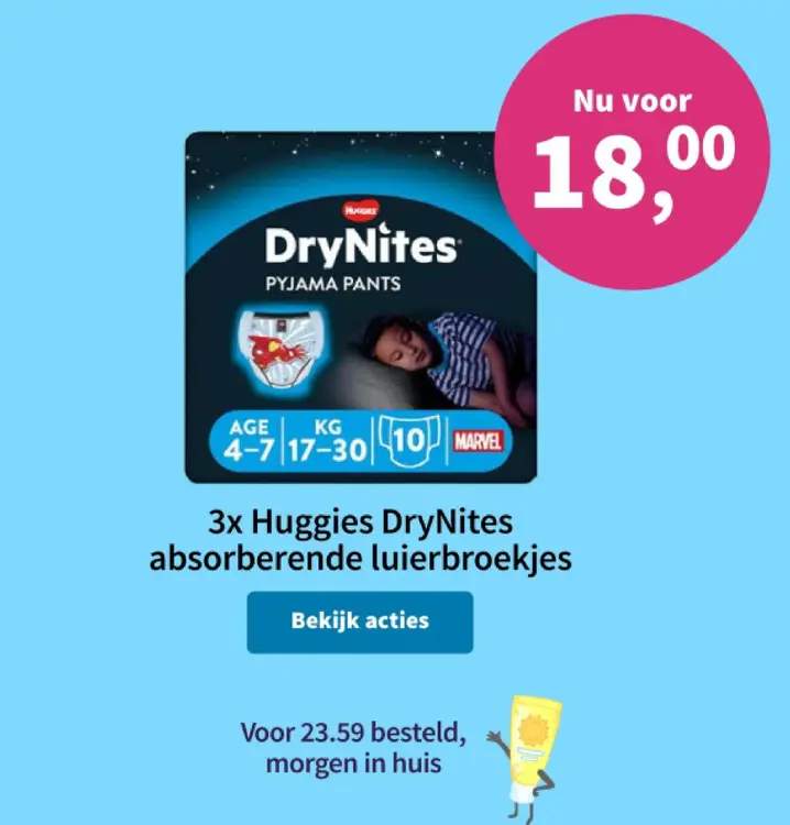 Promotie: DryNites Pyjama Pants