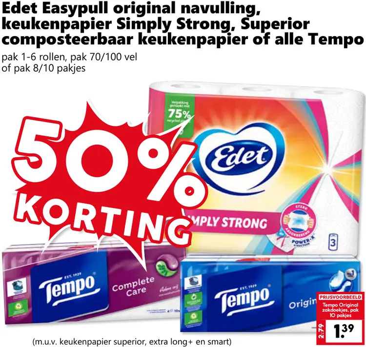 Aanbieding: Keukenpapier of zakdoekjes