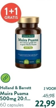 Aanbieding: Muira Puama 301 extract gelijk a 10 gram Muir