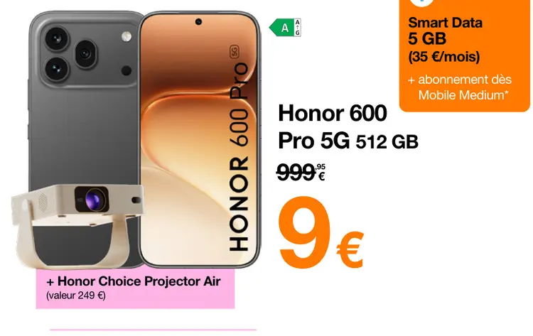 Offre: Honor 600 Pro 5G 512 GB