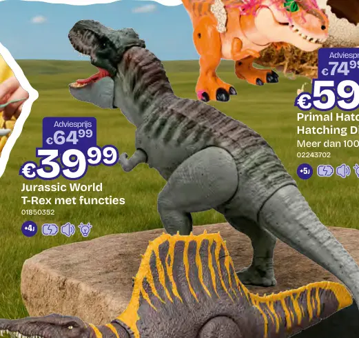 Aanbieding: Jurassic World T-Rex met functies