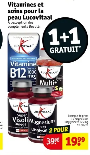 Offre: Vitamines et soins pour la peau