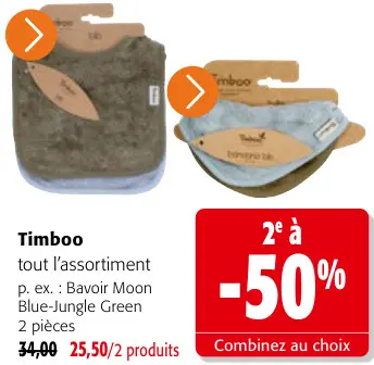 Offre: Timboo Tout l'assortiment bavoirs