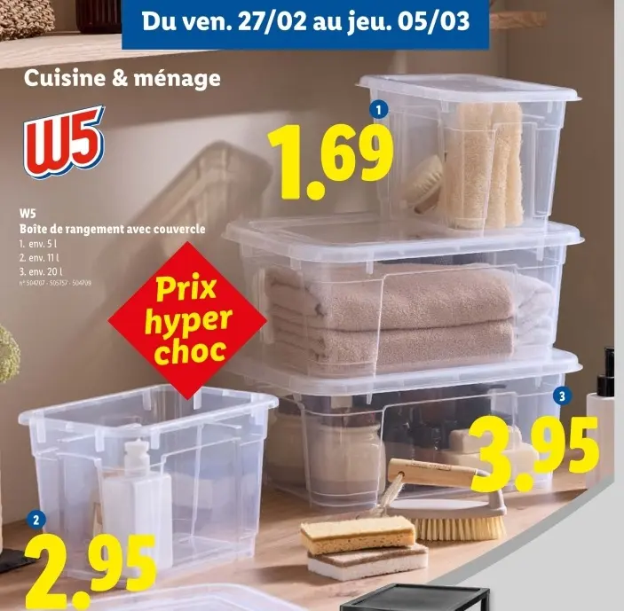 Offre: Boîte de rangement avec couvercle