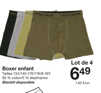 Offre: Boxer enfant