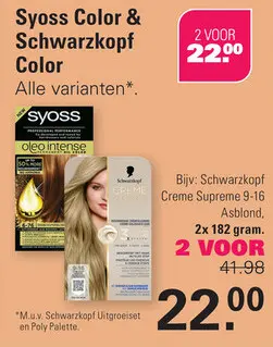Aanbieding: Syoss Color & Schwarzkopf Color