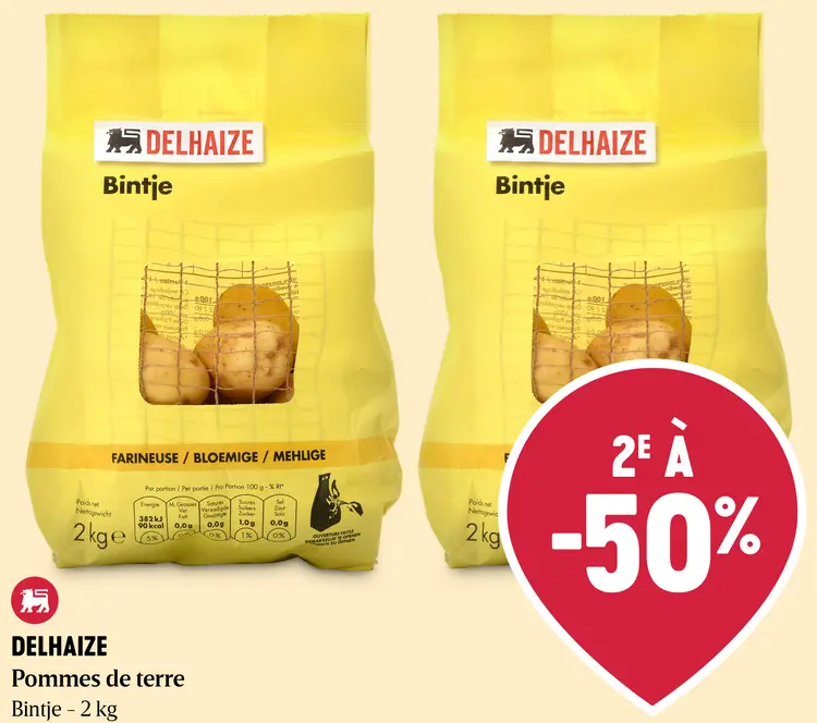 Offre: Delhaize Pommes de terre Bintje