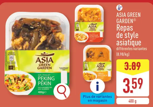 Offre: Repas de style asiatique