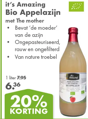 Aanbieding: It's Amazing Bio Appelazijn