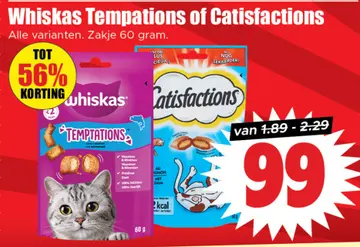 Aanbieding: Whiskas Tempations of Catisfactions