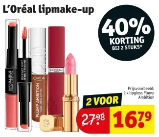 Aanbieding: L'Oréal lipmake-up