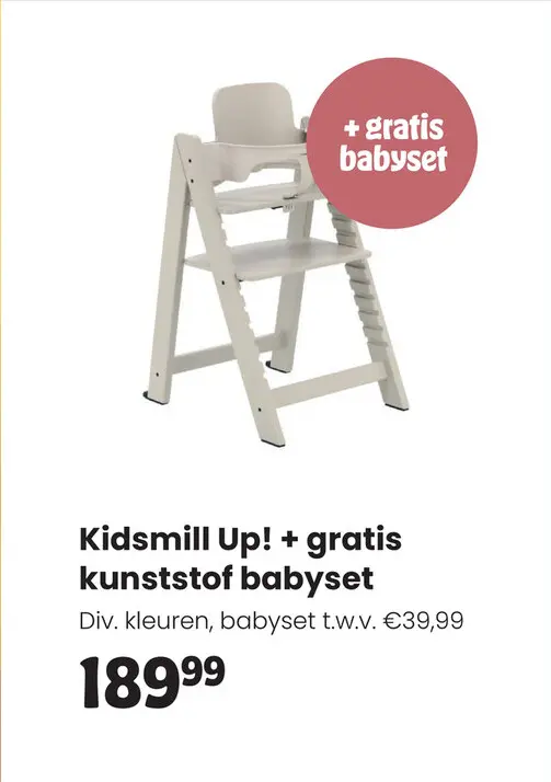 Aanbieding: Kidsmill Up! + gratis kunststof babyset