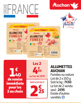 Offre: ALLUMETTES AUCHAN