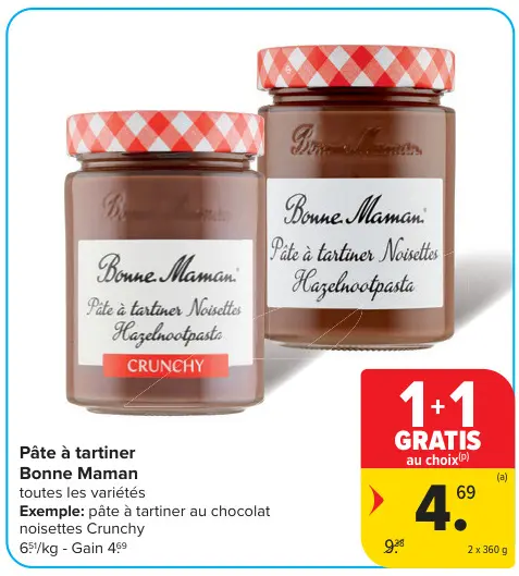 Offre: Pâte à tartiner