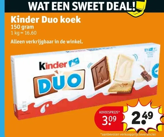 Promotie: Kinder Duo koek