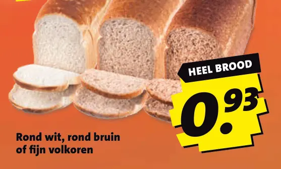 Aanbieding: Rond wit, rond bruin of fijn volkoren