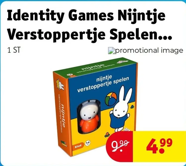 Promotie: Identity Games Nijntje Verstoppertje Spelen...
