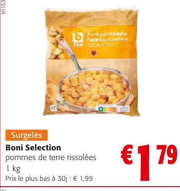 Offre: pommes de terre rissolées