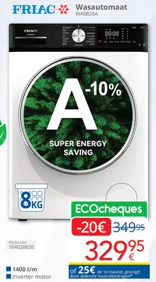 Promotie: Wasautomaat