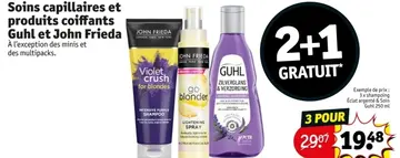 Offre: Soins capillaires et produits coiffants