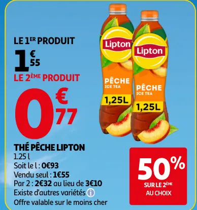 Promotie: Thé pêche