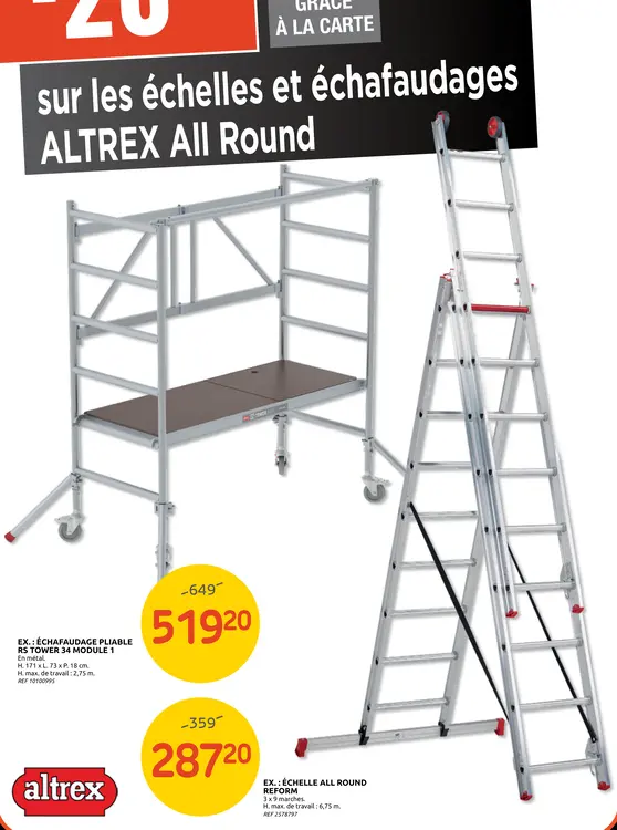 Promotie: Échafaudage pliable rs tower 34 module 1