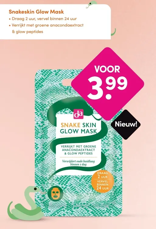 Aanbieding: Snakeskin glow mask