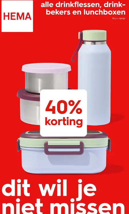 Aanbieding: Lunchboxen en drinkflessen