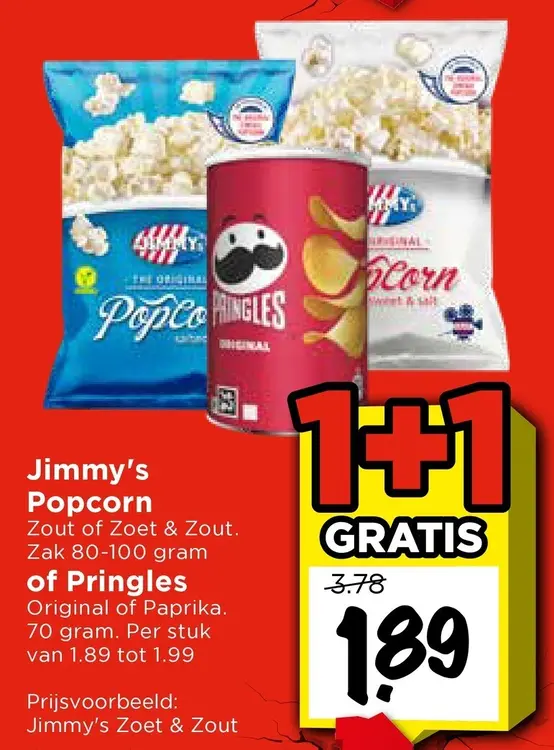 Aanbieding: Popcorn of Pringles