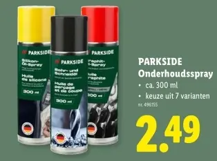 Promotie: Onderhoudsspray