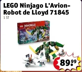 Offre: LEGO Ninjago L'Avion-Robot de Lloyd