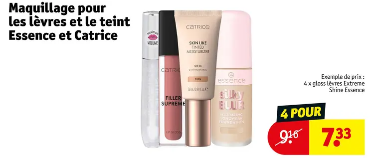 Offre: Maquillage pour les lèvres et le teint