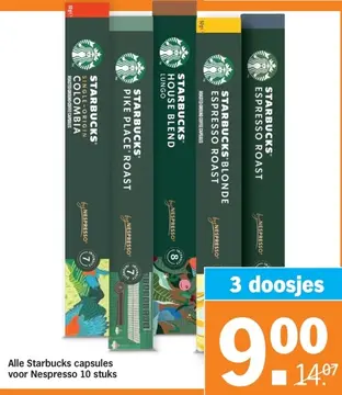 Aanbieding: Starbucks capsules voor Nespresso
