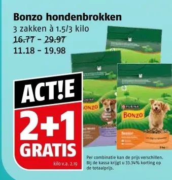 Aanbieding: Bonzo hondenbrokken