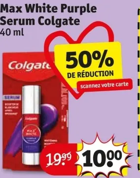Offre: Max White Purple Serum Colgate