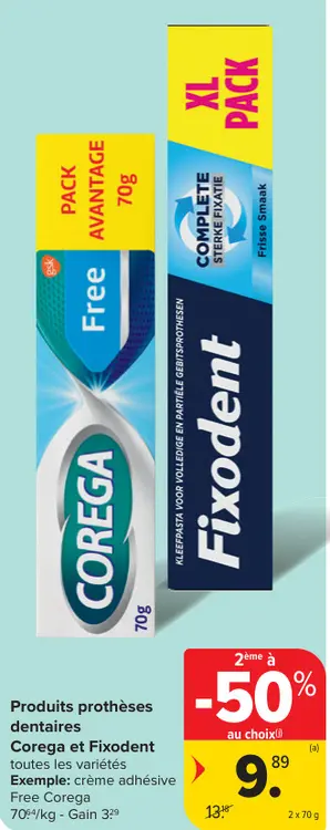 Offre: Produits prothèses dentaires