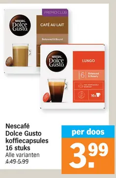 Aanbieding: Nescafé Dolce Gusto koffiecapsules