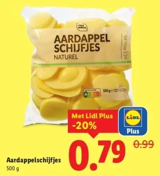 Aanbieding: Aardappel schijfjes naturel