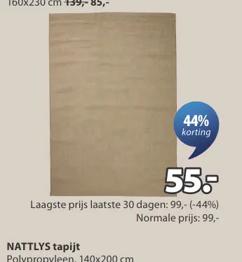 Promotie: NATTLYS tapijt