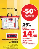 Aanbieding: OREILLER "SENSO AIR" 60X60CM OU 50X70CM