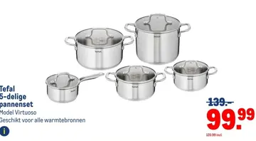 Aanbieding: Tefal pannenset