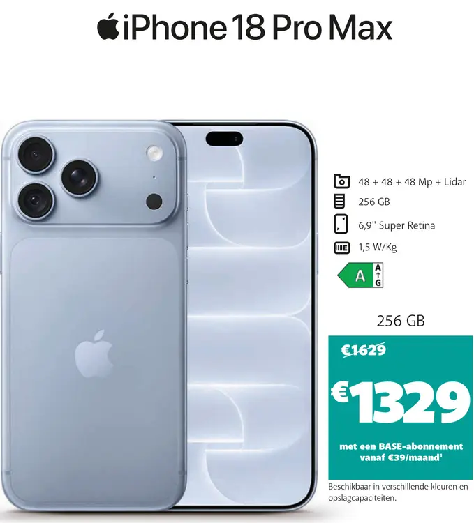 Promotie: iPhone 18 Pro Max
