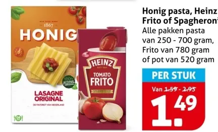 Aanbieding: pasta, Frito or Spagheroni