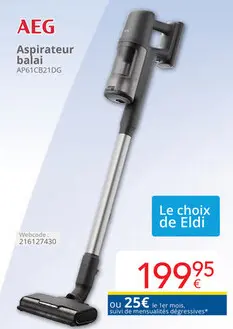 Offre: Aspirateur balai