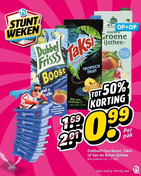 Aanbieding: DubbelFrisss Boost, Taksi of Van de Boom ijsthee