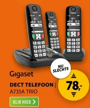 Aanbieding: Dect telefoon a735a trio