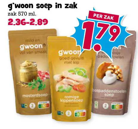 Aanbieding: Soep in zak