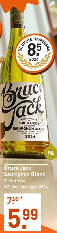 Aanbieding: Bruce Jack Sauvignon Blanc 75CL
