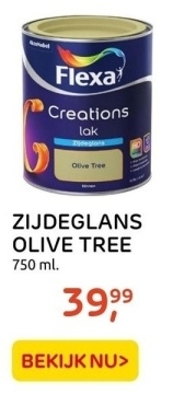 Aanbieding: ZIJDEGLANS OLIVE TREE