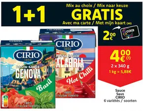 Offre: Sauce / Saus